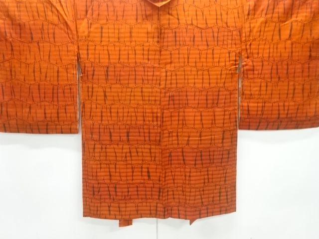 JAPANESE HAORI / UNUSED / SHIBORI / ABSTRACT STRIPE